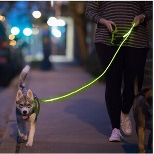 NWOT Nitey Leash LED Glow in The Dark Dog Leash Green